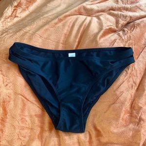 Medium Black Low Waisted Bikini Bottoms
